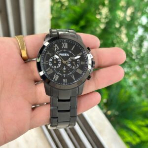 Fossil Grant FS4832 first copy watch – black dial with Roman numerals.