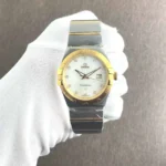 Omega Constellation first copy– silver stainless steel case and strap.