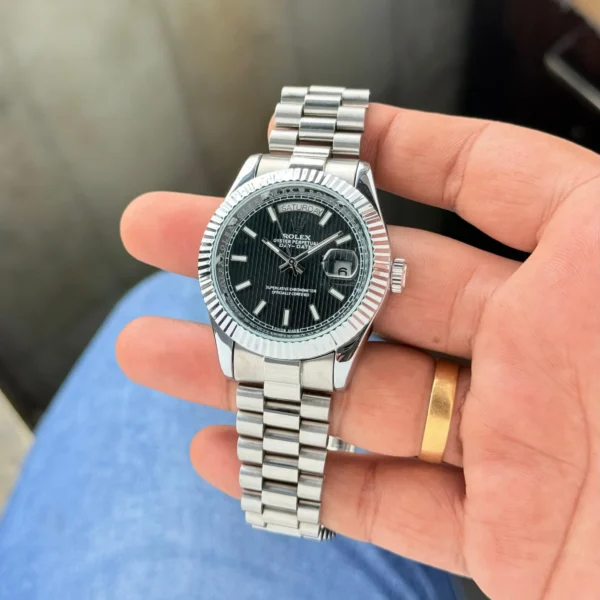Rolex Day-Date Stella Black First Copy Watch