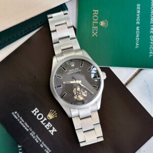 Rolex Label Noir Milgauss 116400 First Copy Watch Full Watch close shot on a table
