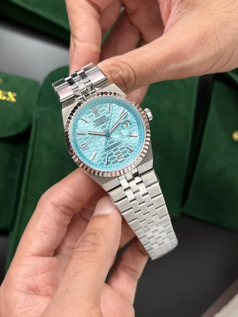 Rolex Land Dweller Semi Swiss First Copy Watch full shot on a man hand