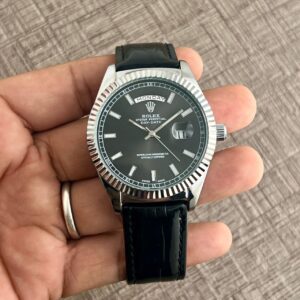 Rolex Day-Date Black Crocodile First Copy Watch