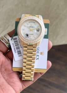 Rolex Day-Date Diamond Bezel First Copy Watch - Image 2