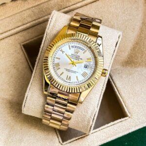 Rolex Day-Date Golden Quartz First Copy Watch