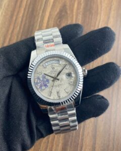 Rolex Day-Date Marble Brown First Copy Watch - Image 2