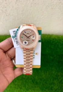 Rolex Day-Date Rainbow Diamond Dial First Copy Watch
