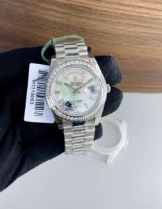 Rolex Day-Date White Diamond Bezel First Copy Watch