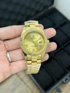 Rolex Day-Date Yellow First Copy Watch - Image 2