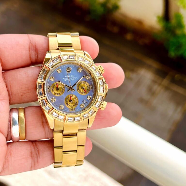 Rolex Daytona Gold Ice Blue Dial First Copy Watch