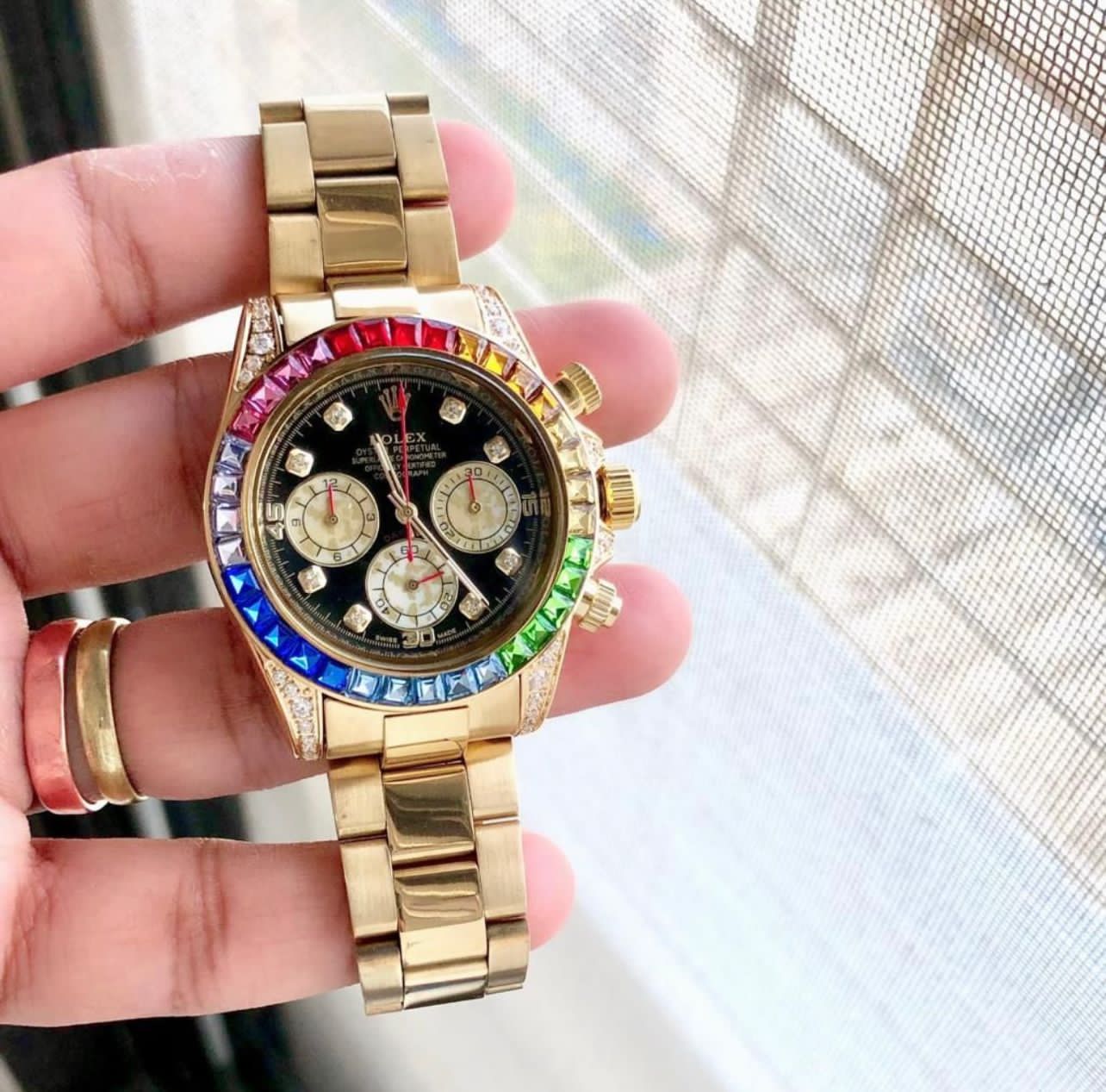 Rolex-Daytona-Golden-Rainbow-1 Rolex Daytona Golden Rainbow First Copy Watch