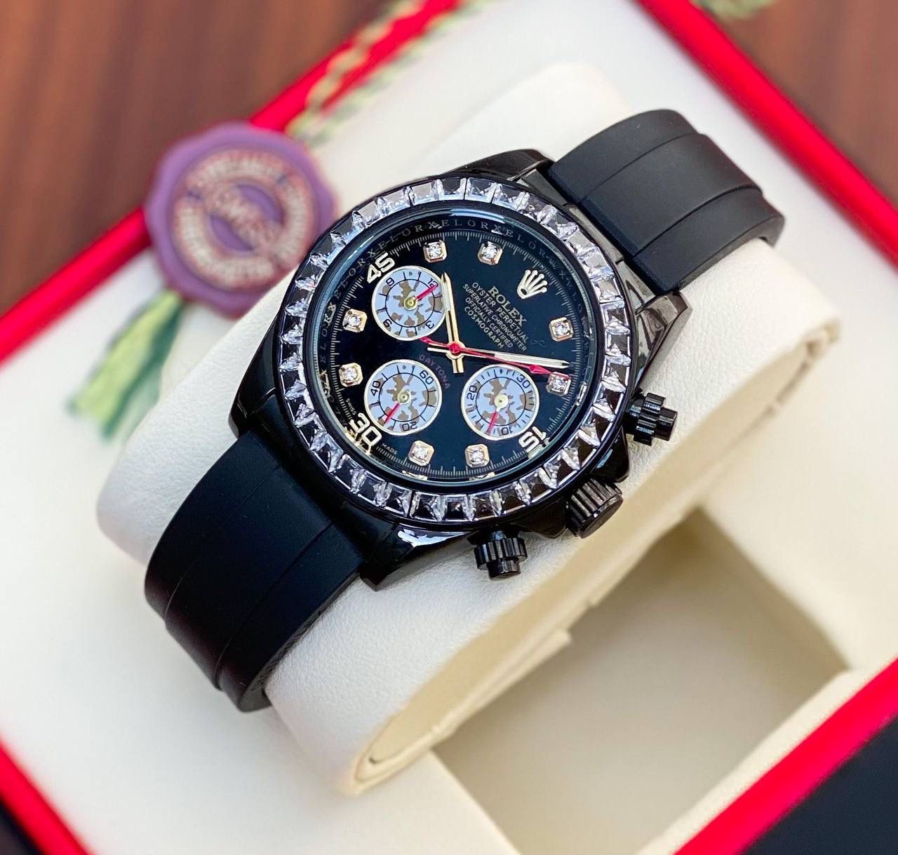 Rolex-Daytona-Oysterflex-Full-Black-1 Rolex Daytona Oysterflex Full Black First Copy Watch