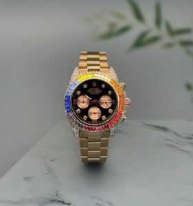 Rolex Daytona Rainbow Quartz First Copy Watch - Image 2