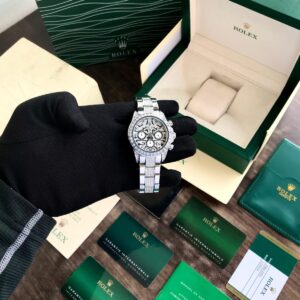 Rolex Daytona Tiger Eye Silver First Copy Watch