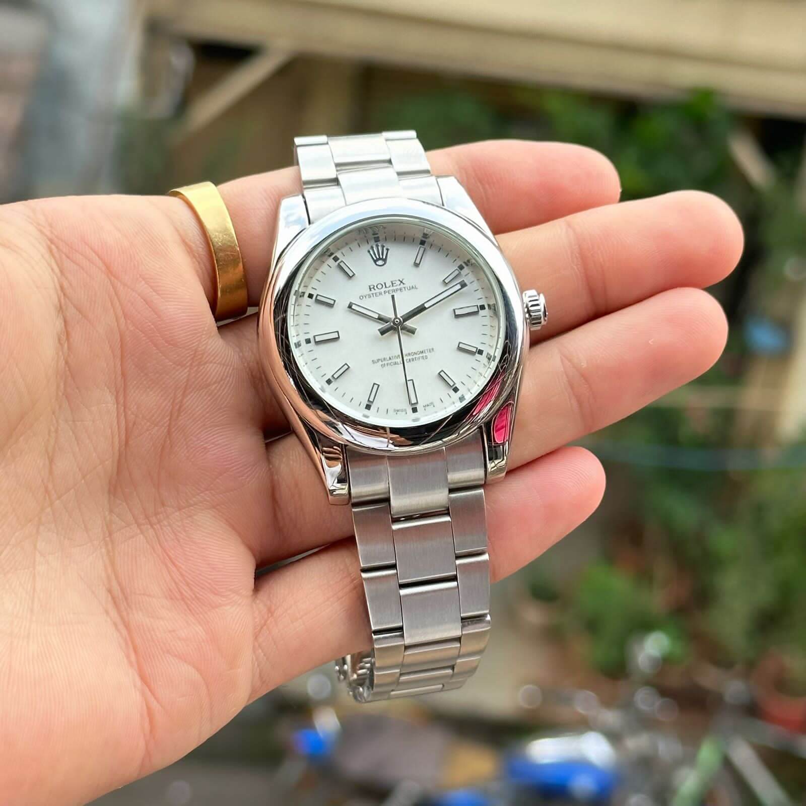 Rolex-Oyster-Perpetual-1-1 Rolex Oyster Perpetual White First Copy Watch
