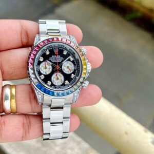 Rolex Rainbow Silver Quartz First Copy Watch