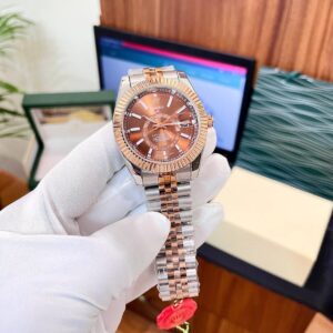 Full show of Rolex Sky-Dweller 38 Brown Dial First Copy Watch