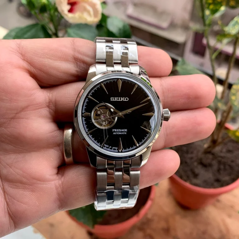 Seiko Presage Cocktail Black-Silver first copy men’s watch – 40MM, automatic, stainless steel strap.