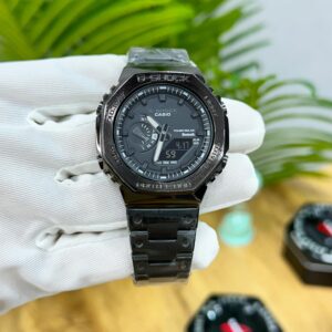 G-Shock GA-2100 All Steel first copy men’s watch – stainless steel, shock resistant, 200M waterproof.
