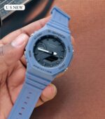 G-Shock GM-2100 first copy unisex watch – fibre body, mineral glass, digital/analog display.