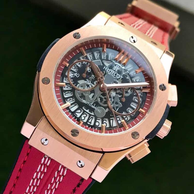 Hublot Big Bang ICC Cricket first copy men’s watch – 42MM, red dial, rubber strap, chronograph.