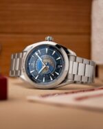 Omega Aqua Terra World Timer first copy men’s watch – 43MM, stainless steel case, world map dial, automatic.