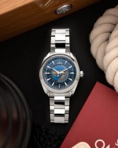 Omega Aqua Terra Blue World Timer First Copy - Image 2