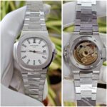 Patek Philippe Nautilus 5711/1A White first copy men’s watch – stainless steel case, automatic, white dial.