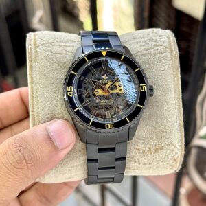 Rado Captain Cook High-Tech Ceramic first copy men’s watch – 43MM, skeleton dial, ceramic case, automatic movement.
