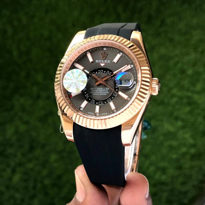 Rolex sky dweller grey yz first copy watch close shot