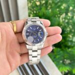 Rolex Sky-Dweller Blue Dial 42 First Copy Watch Hand shot