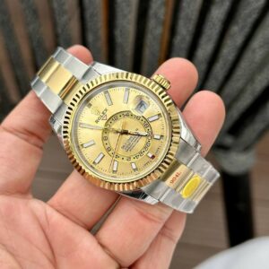 Rolex Sky Dweller Yellow Gold Dial First Copy Watch
