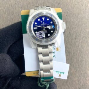 Rolex Submarine Silver Blue DIW Limited Edition – 41MM wide shot in hand