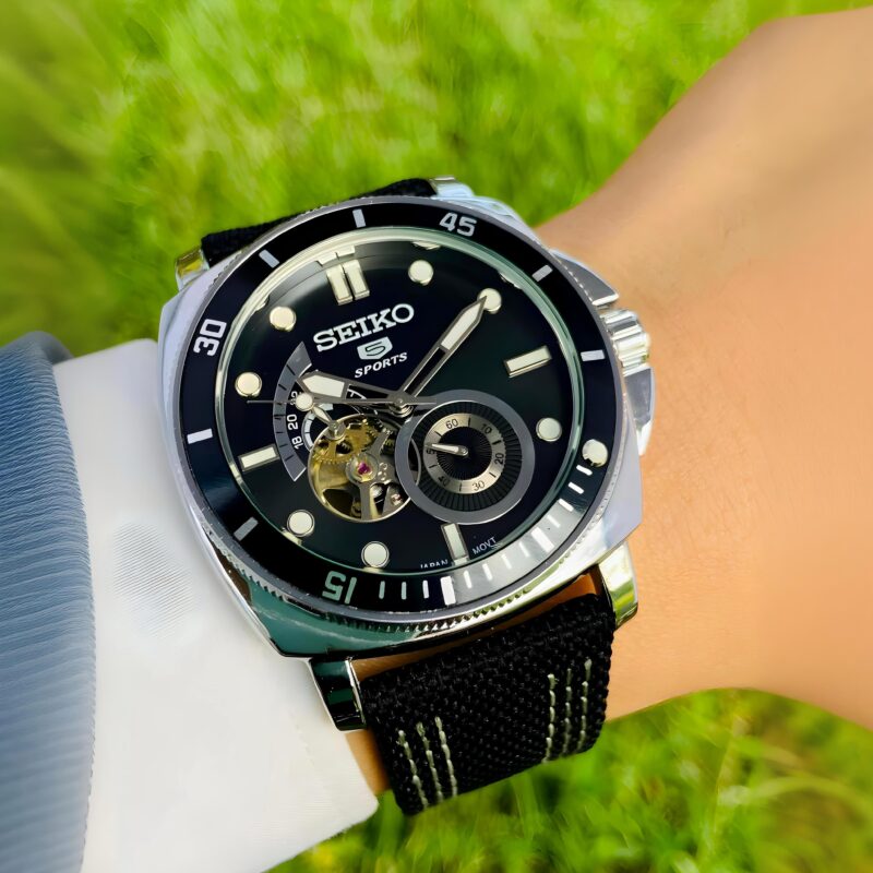 Seiko Tourbillon first copy – 43MM men’s automatic watch with black dial