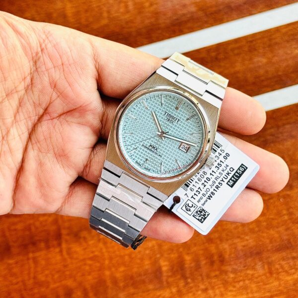 Tissot PRX Tiffany Blue dial first copy – stainless steel strap.