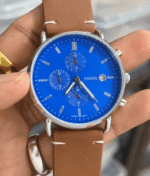 Fossil FS Quartz First Copy Watch with Blue Dial