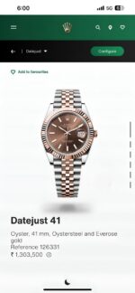 Rolex Datejust 41 First Copy Watch with Steel Bezel