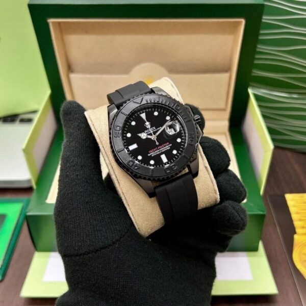 Rolex Yacht-Master Black Rubber Strap First Copy Watch