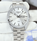 Tissot PR100 Silver Day & Date First Copy Watch
