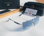 Maybach Eyewear Oversized Rimless Shield Sunglasses