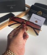 Maybach Eyewear Oversized Rimless Shield Sunglasses - Image 6