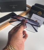 Maybach Eyewear Oversized Rimless Shield Sunglasses - Image 8