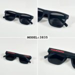 Prada 3835 Matte Black Square Frame Sunglasses - Image 4