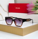 Prada Square Sunglasses with Embossed Logo - Image 3