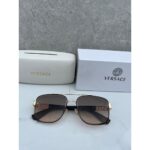 Versace Style Brown Gold First Copy Sunglasses for Men - Image 3