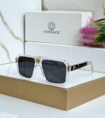 Versace Square Frame Black Lens First Copy Sunglasses