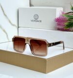 Versace Square Frame Black Lens First Copy Sunglasses - Image 2