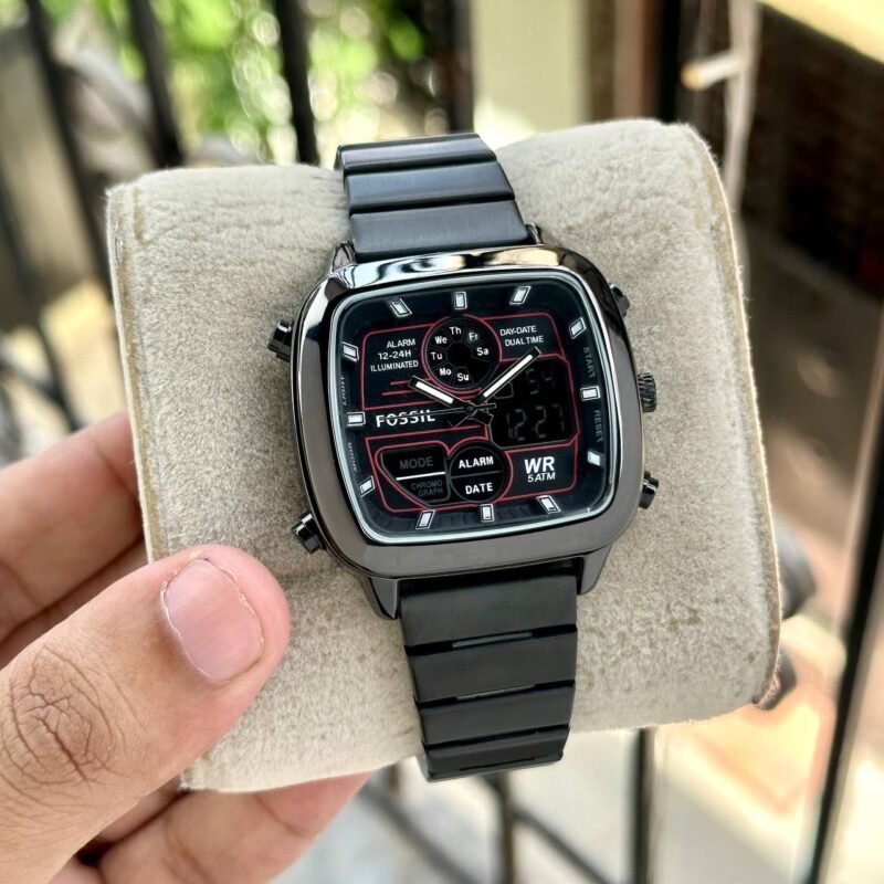 Fossil-Retro-Analog-Digital-Black-Dial-Watch-1 Fossil Retro Analog-Digital Black Dial Watch - Image 1