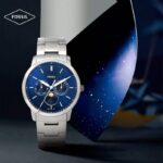 Fossil Silver Chronograph Watch with Multi-Color Dial - Image 4