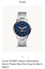 Fossil Silver Chronograph Watch with Multi-Color Dial - Image 5