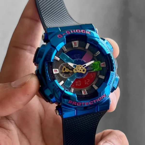 G Shock GM-110 Stainless Steel Black Dial Watch